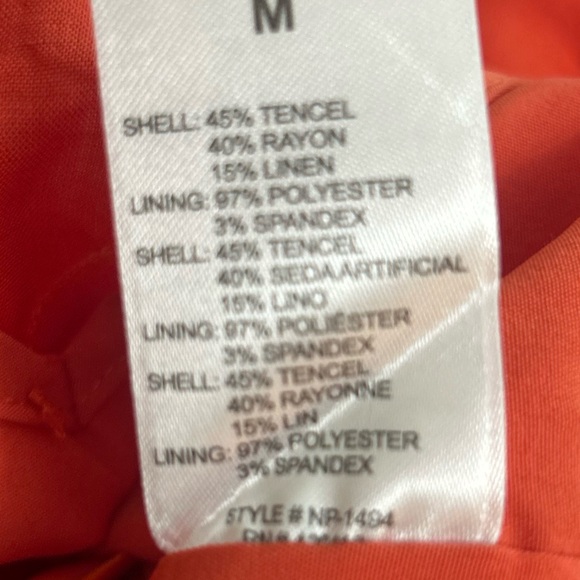 New Nia Moon Vibrant Orange Lace Lined Skort - Picture 7 of 13